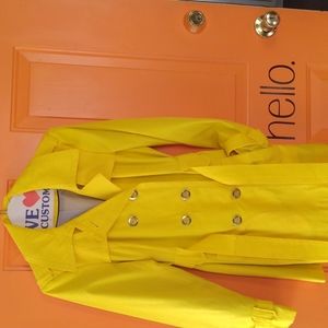Canary Yellow Calvin Klein Trench Coat